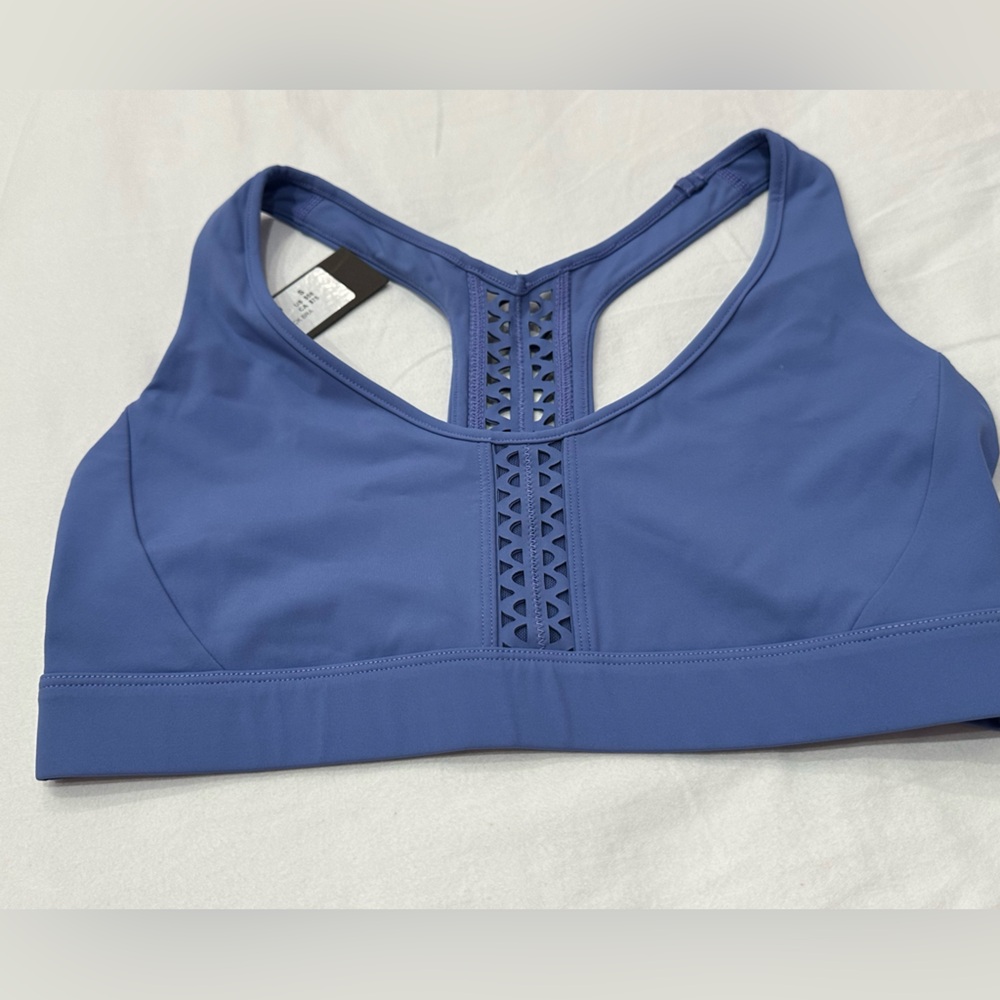 NWT soulcycle Santa Monica y back bra in marine blue color size small